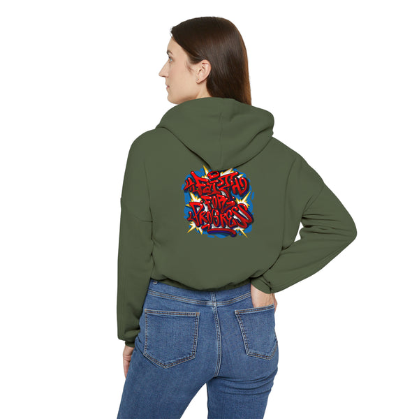 "Faith For Progress" Women's Cinched Bottom Hoodie