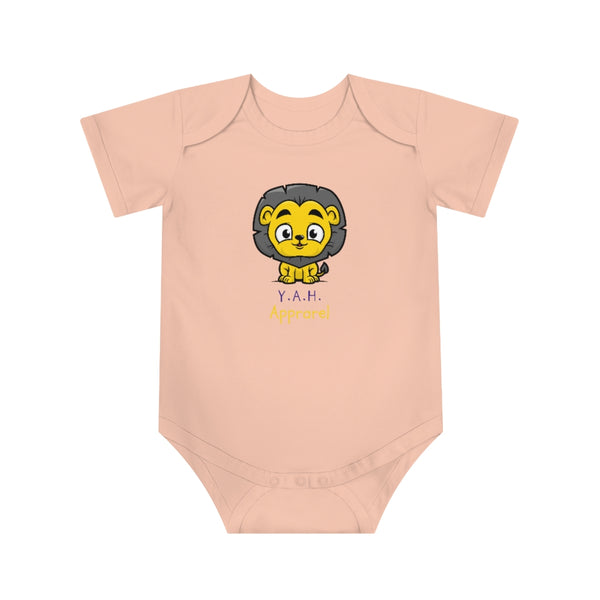 Cartoon Lion Baby Short Sleeve Bodysuit