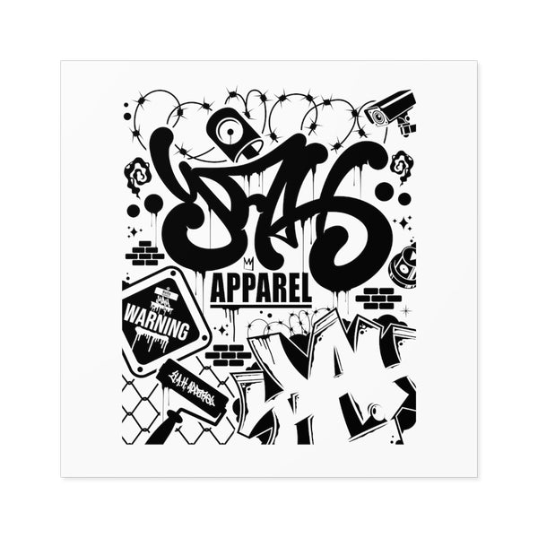 Y.A.H. Vandal Square Stickers, (Indoor\Outdoor)