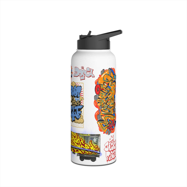 "Bombed" Stainless Steel Water Bottle, Standard Lid