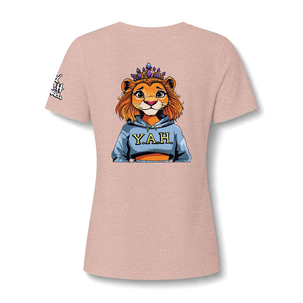 "Saved By Grace" Women's Relaxed Heather CVC V-Neck Tee