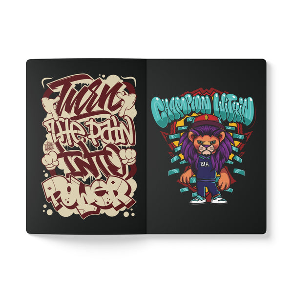 "Work Hard Dream Big" Softcover Journal (With Inside Graffiti Prints)