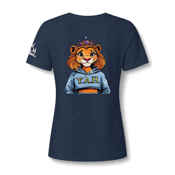 "Saved By Grace" Women's Relaxed Heather CVC V-Neck Tee