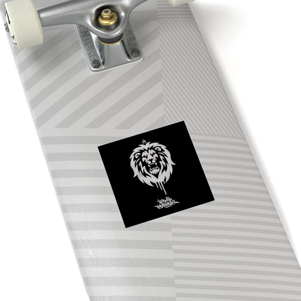 Graffiti Logo Laminate Stickers, Square