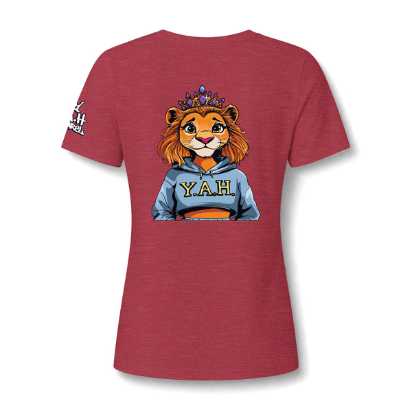 "Saved By Grace" Women's Relaxed Heather CVC V-Neck Tee