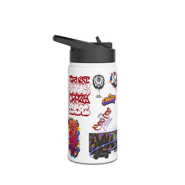 "Bombed" Stainless Steel Water Bottle, Standard Lid