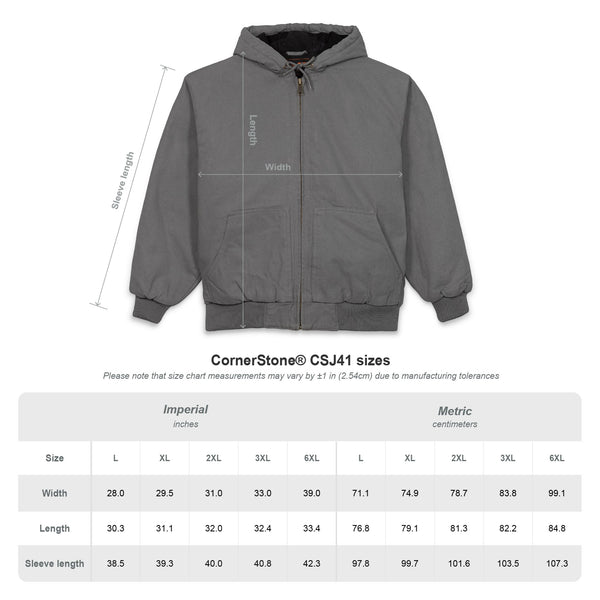 Y.A.H. CornerStone® Men's Duck Cloth Hooded Work Jacket