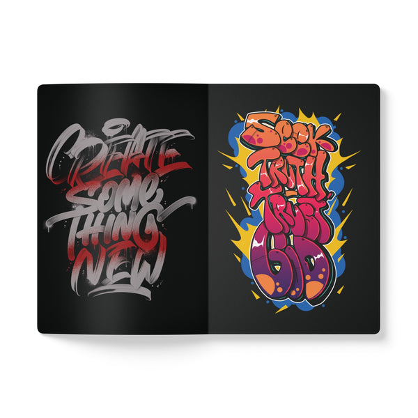 "Work Hard Dream Big" Softcover Journal (With Inside Graffiti Prints)