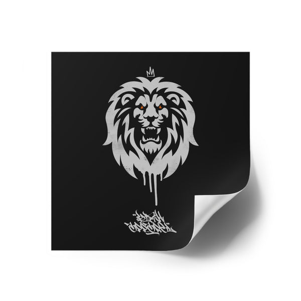 Graffiti Logo Laminate Stickers, Square