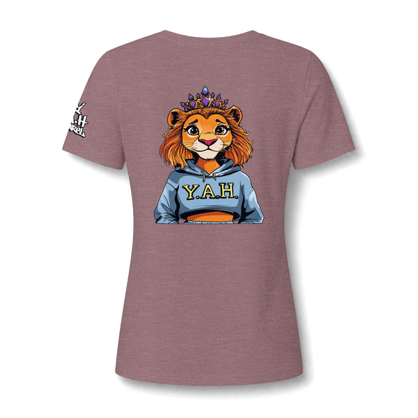 "Saved By Grace" Women's Relaxed Heather CVC V-Neck Tee