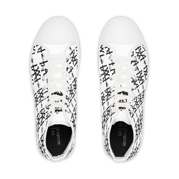 Monogramed Men's High Top Sneakers