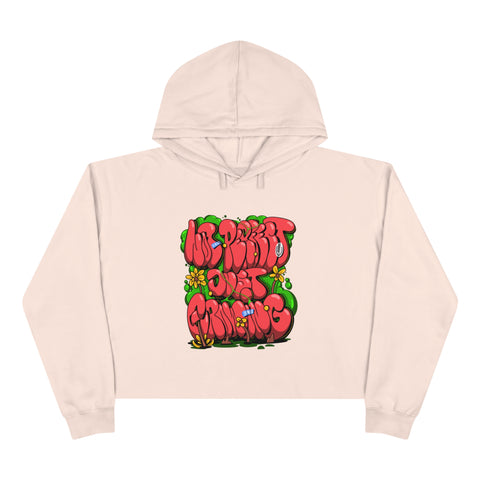 "Not Perfect Just Growing" Crop Hoodie