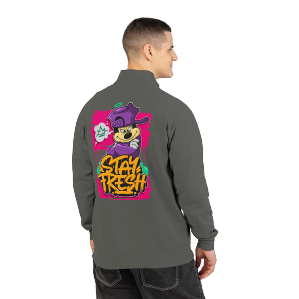 'Stay Fresh' —  Quarter-Zip Sweatshirt