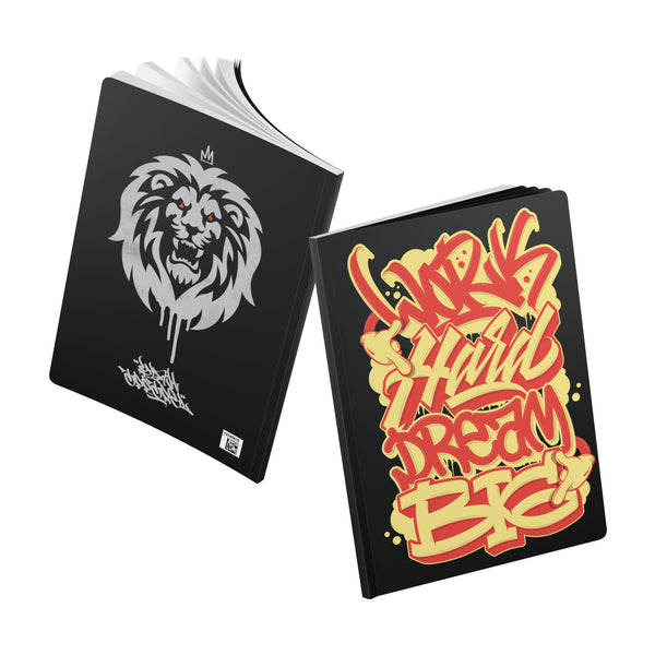 "Work Hard Dream Big" Softcover Journal (With Inside Graffiti Prints)