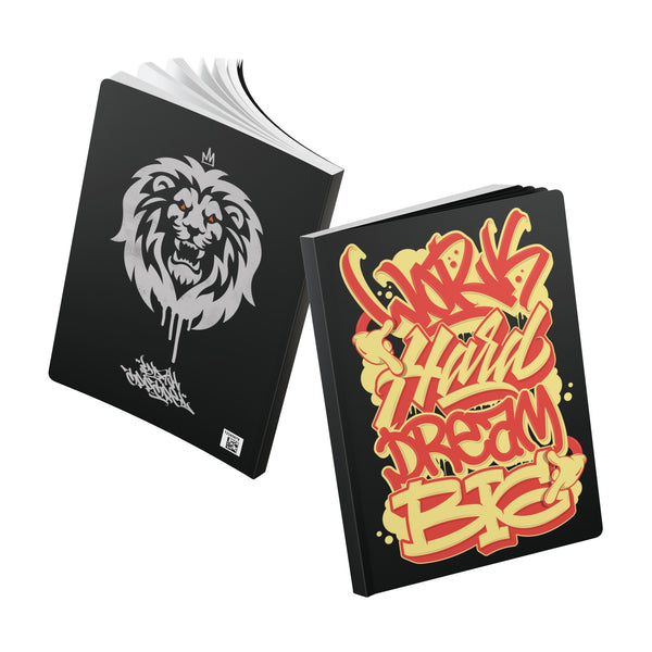 "Work Hard Dream Big" Softcover Journal (With Inside Graffiti Prints)