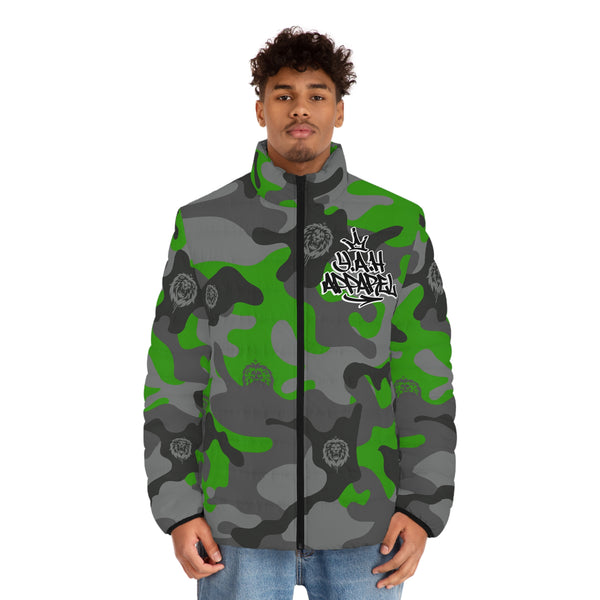 Men's  Green Camo Puffer Jacket
