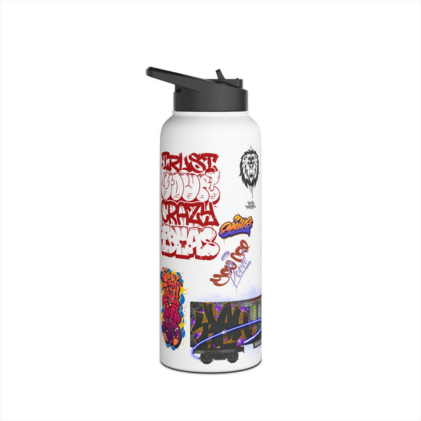 "Bombed" Stainless Steel Water Bottle, Standard Lid