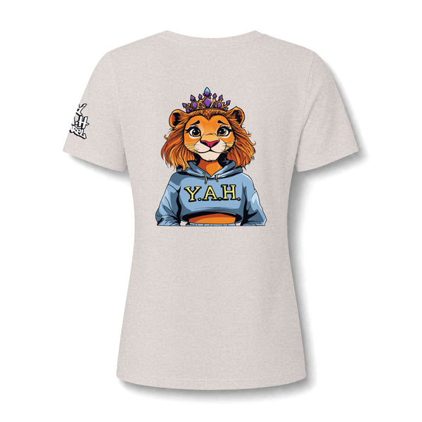 "Saved By Grace" Women's Relaxed Heather CVC V-Neck Tee