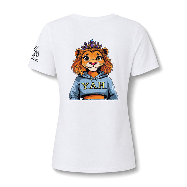 "Saved By Grace" Women's Relaxed Heather CVC V-Neck Tee