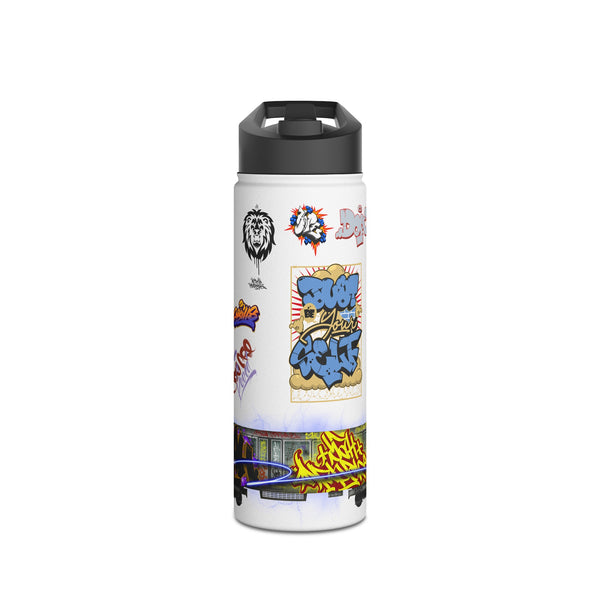 "Bombed" Stainless Steel Water Bottle, Standard Lid