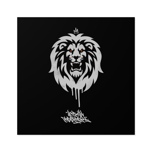 Graffiti Logo Laminate Stickers, Square