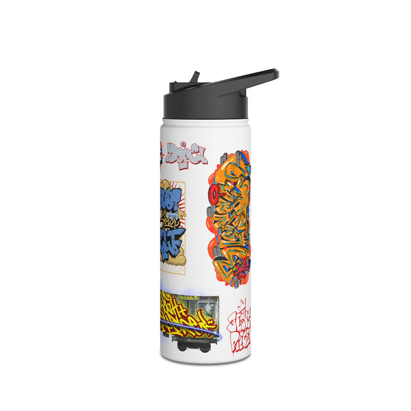 "Bombed" Stainless Steel Water Bottle, Standard Lid