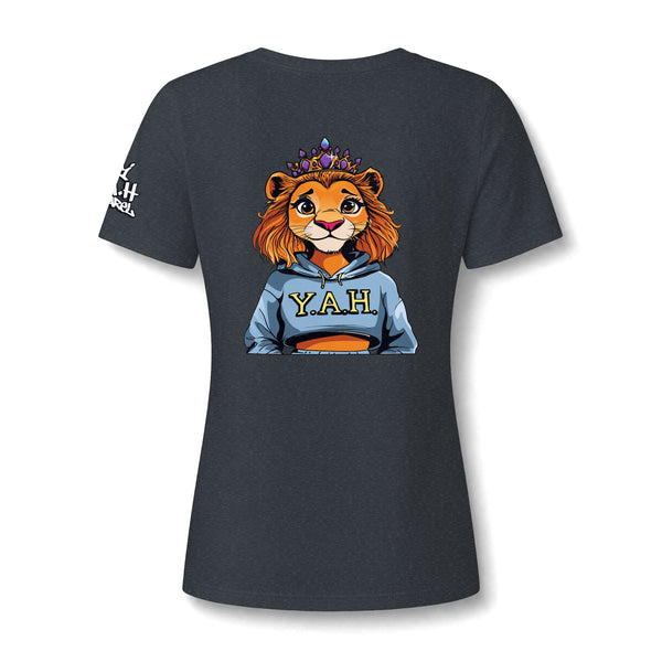 "Saved By Grace" Women's Relaxed Heather CVC V-Neck Tee