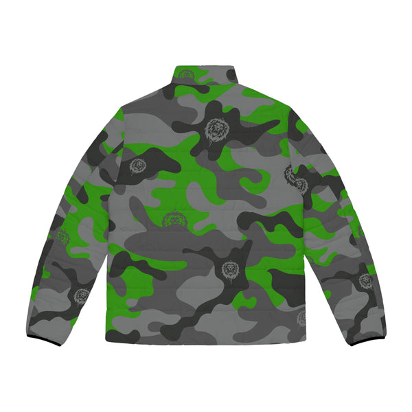 Men's  Green Camo Puffer Jacket