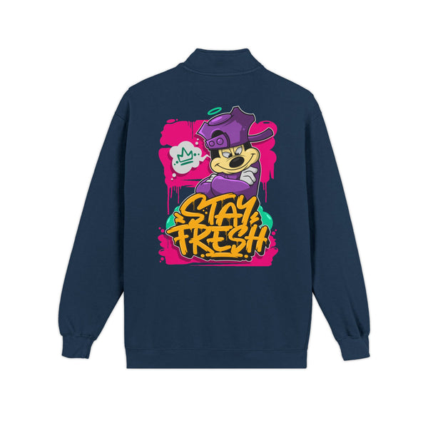 'Stay Fresh' —  Quarter-Zip Sweatshirt