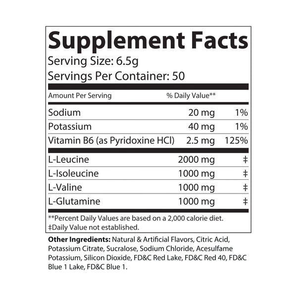 Y.A.H. BCAA Supplement, Grape (325g, 11.46oz, 50 servings)