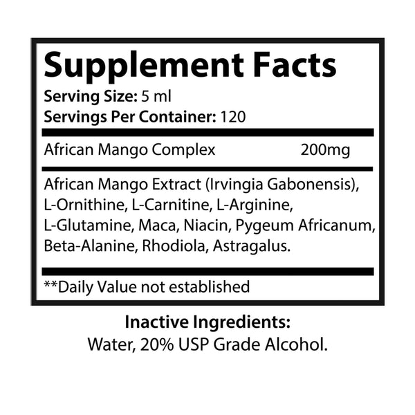 Y.A.H. African Mango Drops Supplement (60ml, 2fl.oz)