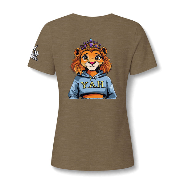 "Saved By Grace" Women's Relaxed Heather CVC V-Neck Tee