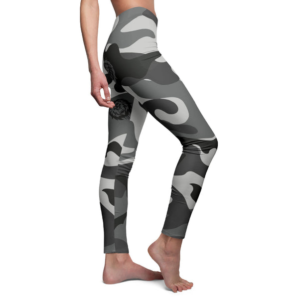 Snow Camo Women's Mid-rise Casual Leggings