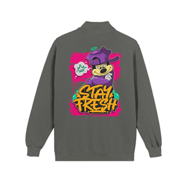 'Stay Fresh' —  Quarter-Zip Sweatshirt