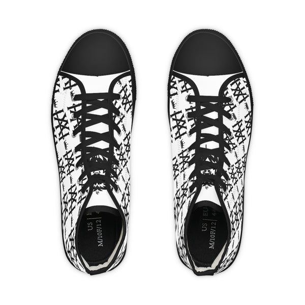 Monogramed Men's High Top Sneakers
