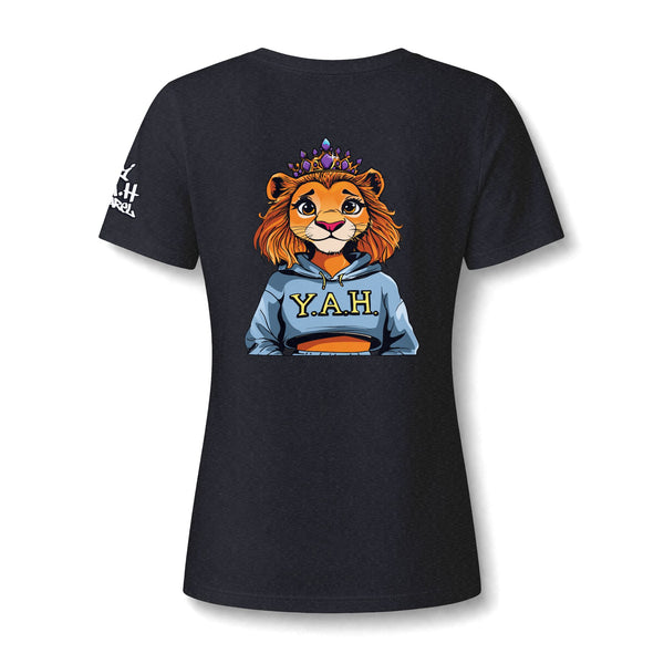 "Saved By Grace" Women's Relaxed Heather CVC V-Neck Tee