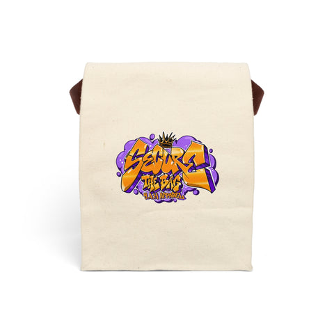 "Secure The Bag"  Canvas Lunch Bag - Trendy Eco-Friendly Meal Tote