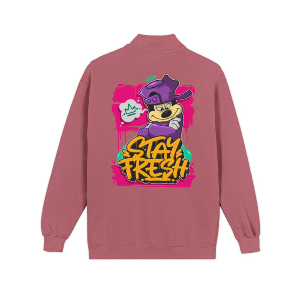 'Stay Fresh' —  Quarter-Zip Sweatshirt