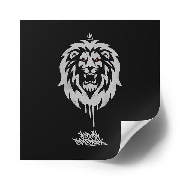 Graffiti Logo Laminate Stickers, Square