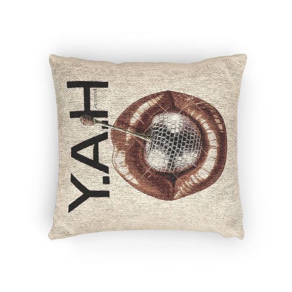 "Disco Lips" Statement Woven Pillow for Trendy Home Decor