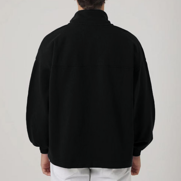 "Work Hard Stay Humble" Unisex Stand-Up Collar Half-Zip Panelled Sweatshirt