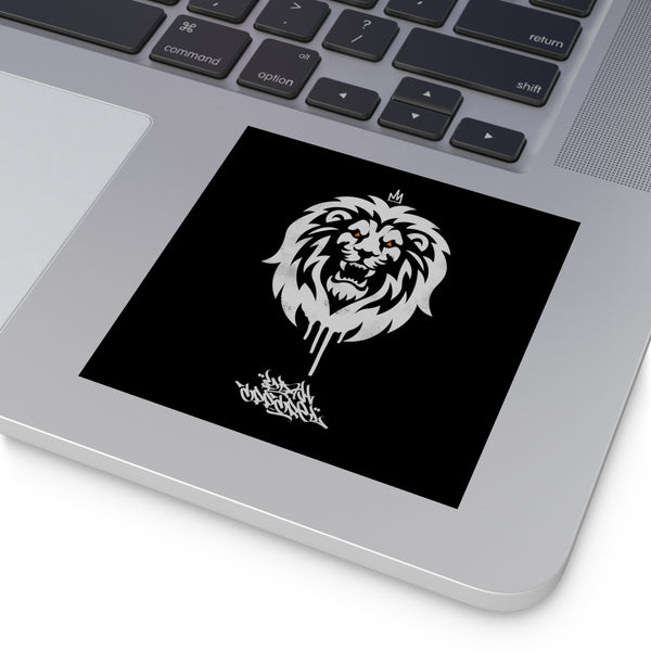 Graffiti Logo Laminate Stickers, Square