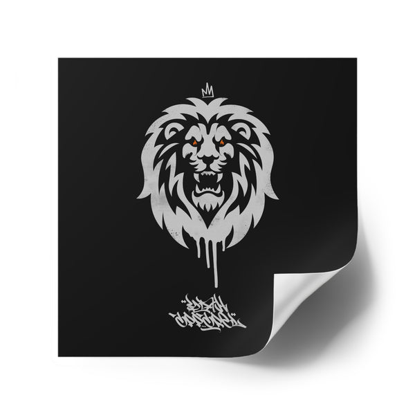 Graffiti Logo Laminate Stickers, Square
