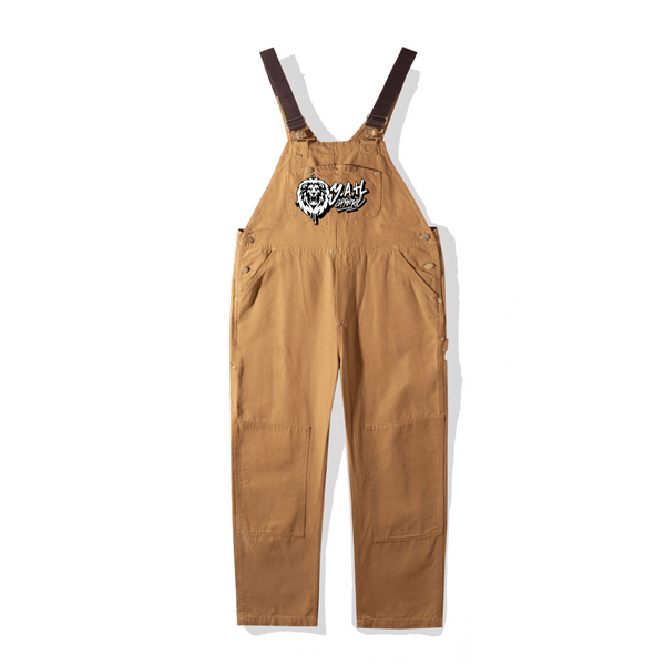 Y.A.H. Unisex Loose-Fit Utility Bib Overall Jumpsuit