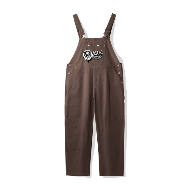 Y.A.H. Unisex Loose-Fit Utility Bib Overall Jumpsuit