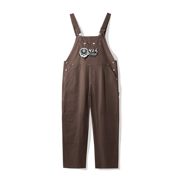 Y.A.H. Unisex Loose-Fit Utility Bib Overall Jumpsuit