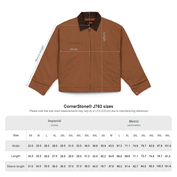 Y.A.H. CornerStone® Unisex Duck Cloth Work Jacket