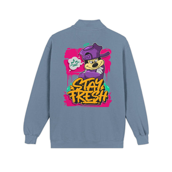 'Stay Fresh' —  Quarter-Zip Sweatshirt