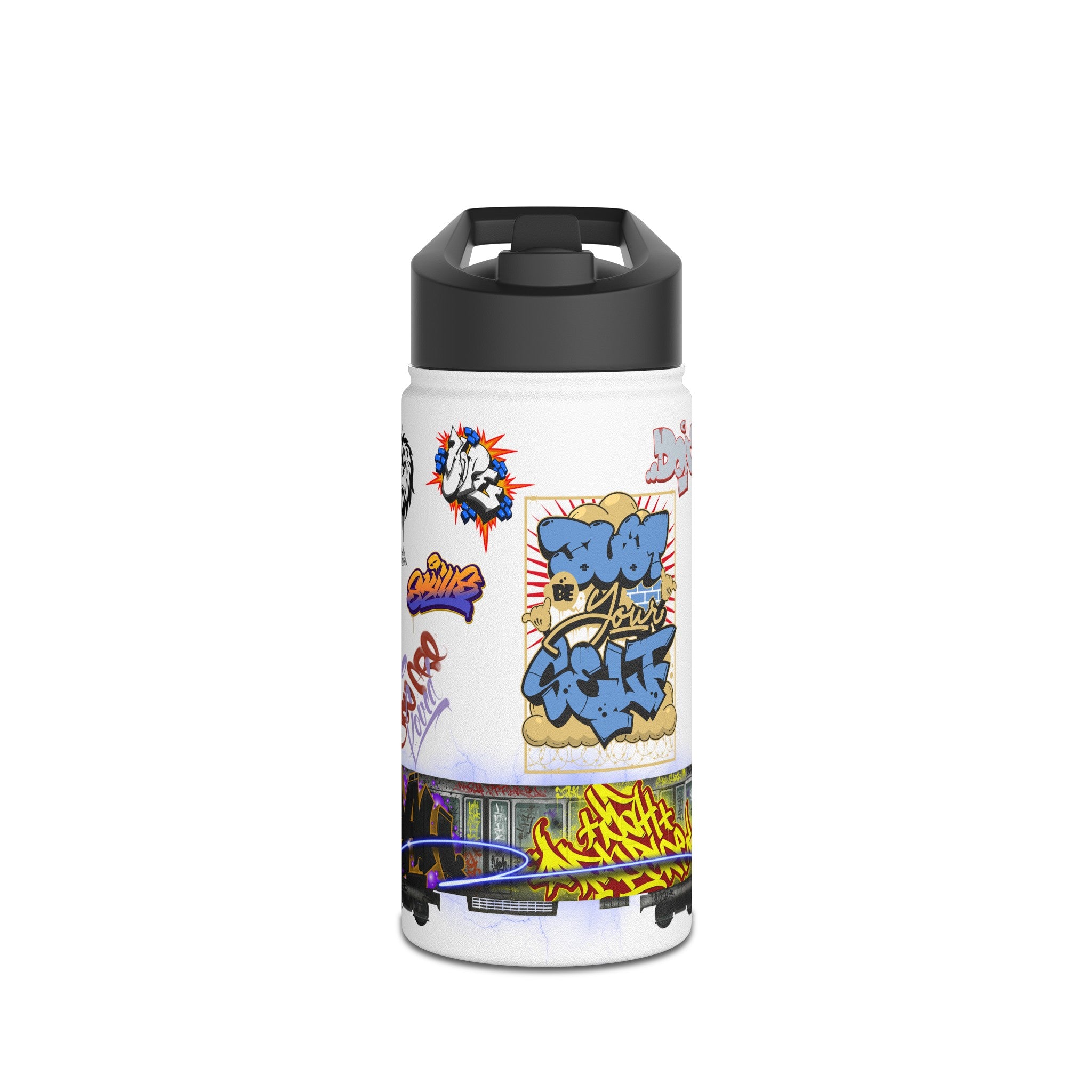 "Bombed" Stainless Steel Water Bottle, Standard Lid