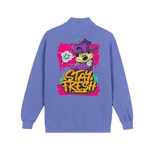 'Stay Fresh' —  Quarter-Zip Sweatshirt